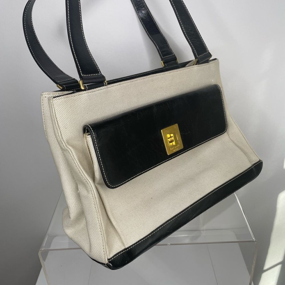 Kate Spade- Cream & Black Satchel